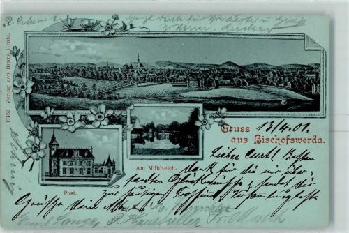Bischofswerda 1901 Am Mühlteich Post