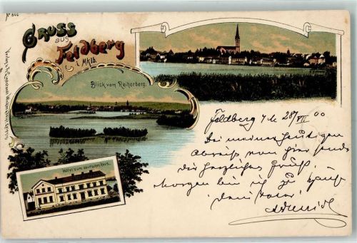 Feldberg 1900 Blick vom Reiherberg Hotel Zum deutschen Haus Lithographie