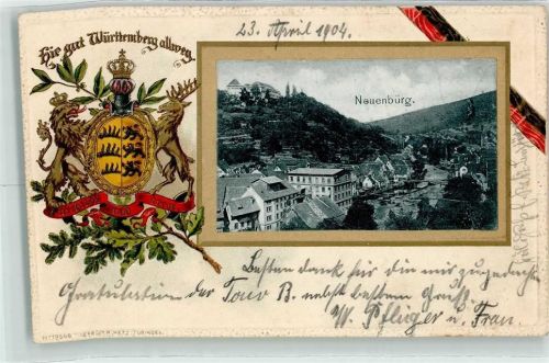 Neuenbürg 1904 Schloß Neuenbürg Wappen