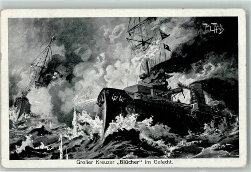 1915 Kreuzer Blücher Marine AK