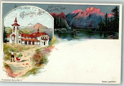 Treptow 1896 Berlner Gewerbe-Ausstellung 1896 Alpenpanorma