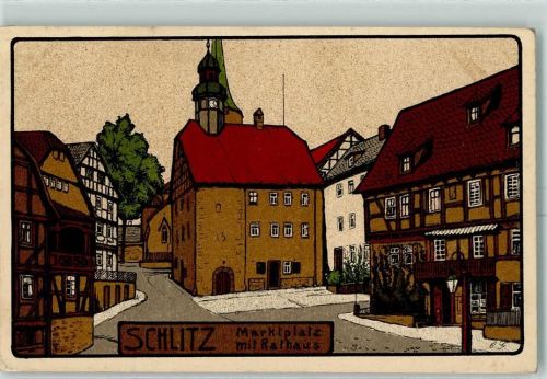 Schlitz Marktplatz mit Rathaus sign