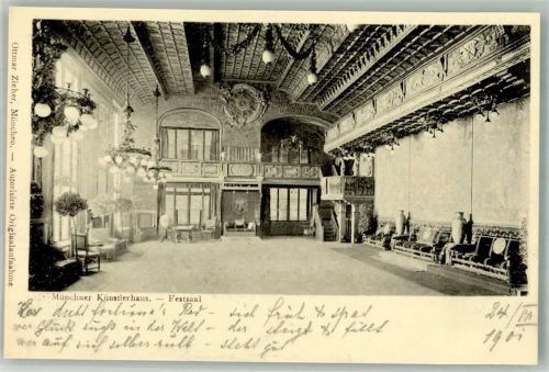 München 1901 Adelskorrespondenz Künstlerhaus Festsaal