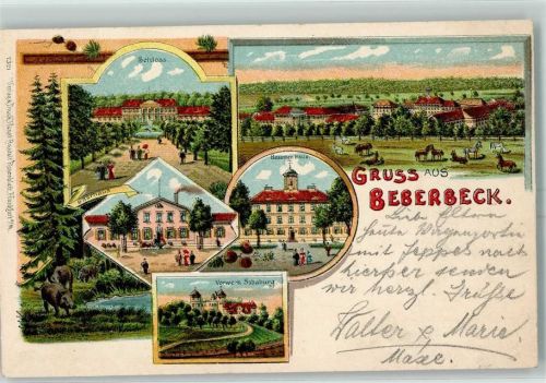 Beberbeck 1902 Schloss Gasthaus Beamtenhaus Vorwerk Sababurg