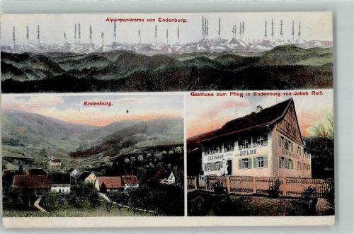 79585 W7853 Endenburg 1908 - Gasthaus zum Pflug Alpen