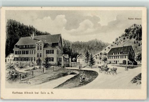 Sulz Ruine Albeck Kurhaus sign E. Felle