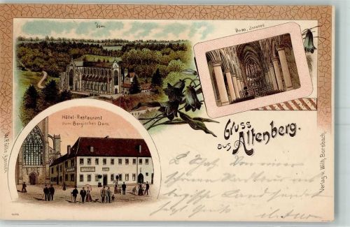 Altenberg 1903 Dom Hotel Gasthaus Zum Berischen Dom