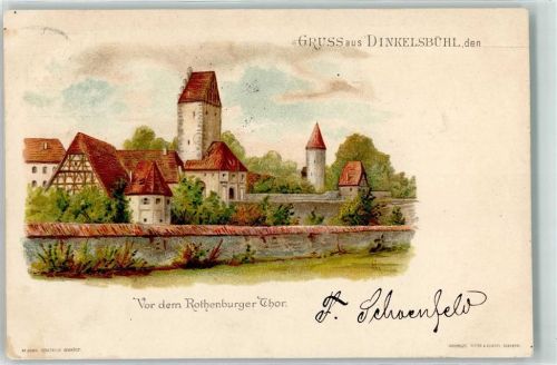 Dinkelsbühl 1899 Vor dem Rothenburger Tor