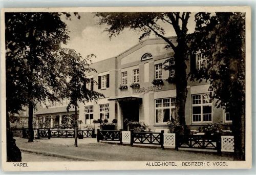 Varel Bahnpost Bremen Wilhelmshaven Zug 463 13.8.28 Allee Hotel