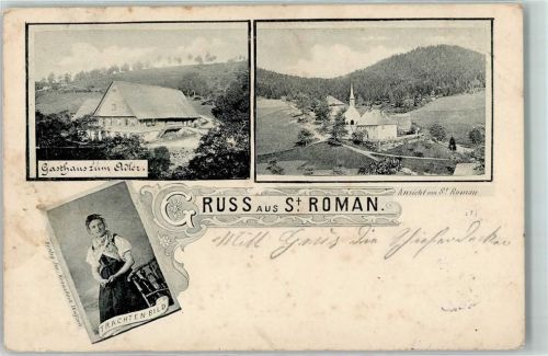 St. Roman 1902 Gasthaus Zum Adler Tracht