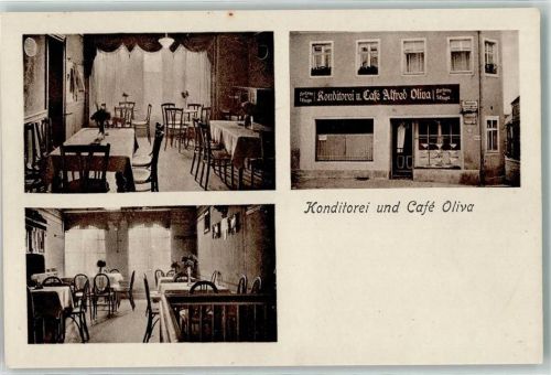 Neustadt Gasthaus Konditorei u. Cafe Alfred Oliva Ort lt. Verlag