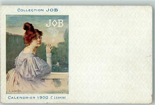 1900 sign. C. Leandre Calendrier 1900 Zigarette AK