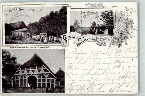 Scharmbeck 1906 Gasthaus Jägersruh alte Freistätte im Dorf