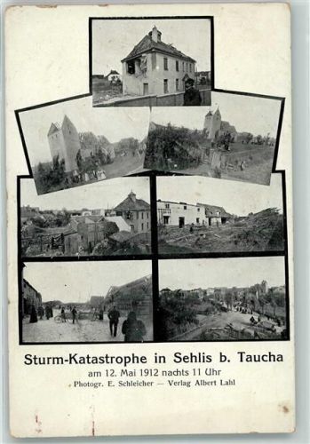 Sehlis Sturm-Katastrophe 12. Mai 1912 Trümmer Fotograf E. Schleicher
