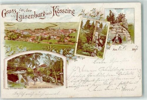 Wunsiedel 1897 Burgstein Aufgang zur Luisenburg Prinz Ludwigs Platz Kösseine