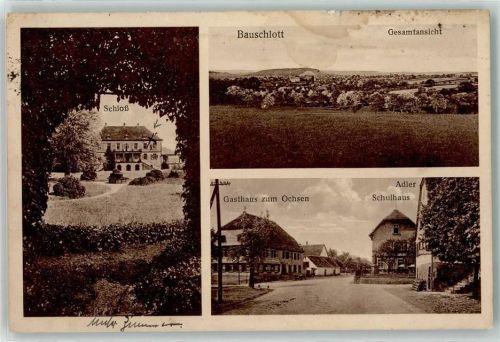 Bauschlott Schloss Gasthaus zum Ochsen Schulhaus Adler