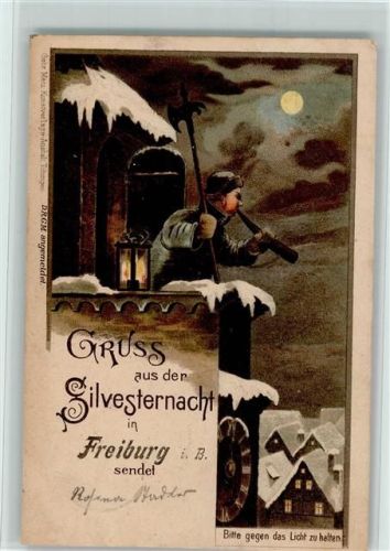 1898 Gruss aus - Städteglückwunsch, Neujahr - Turmbläser - Verlag Gebr. Metz