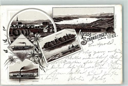 Starnberg Dampfer Wittelsbach Dampfer Luitpold Roseninsel Starnberger See