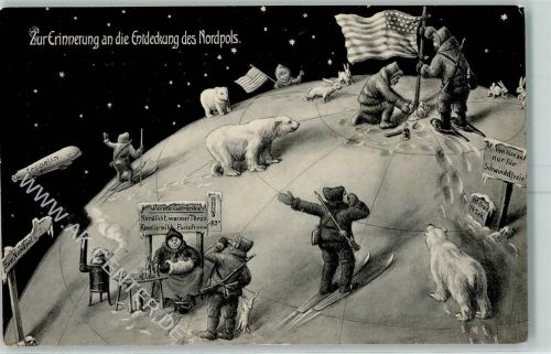 Erinnerung an die Entdeckung Offiz. Nordpolkarte