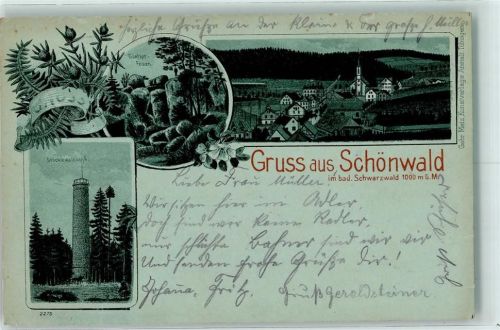 Schönwald 1903 Günther-Felsen Stöcklewaldhof