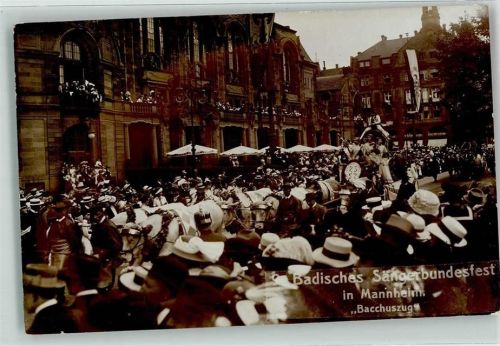 Mannheim Badischer Sängerbundesfest Bacchuszug Festwagen