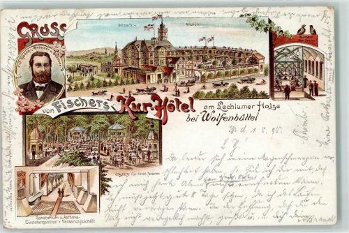 Wolfenbüttel 1898 Fischers Kur-Hotel am Lechlumer Holze