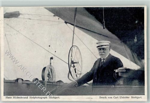 Echterdingen 1908 Graf Zeppelin bei der Landung AK