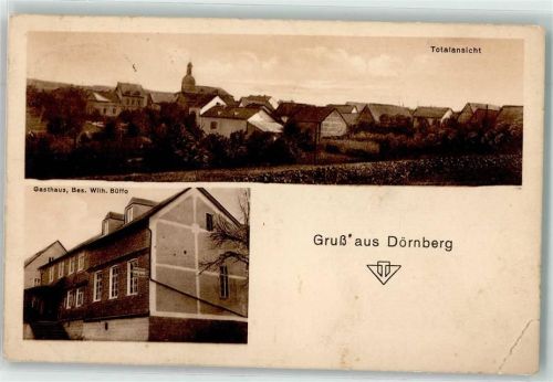 Dörnberg Gasthaus Büffo Kirche Gruss Bahnpost