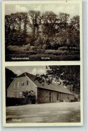 26434 W2942 Hohenkirchen , Oldenburg - Kirche Schule