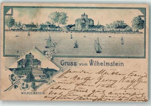 31515 W3053 Steinhude 1896 Lithographie Vorläufer Festung Wilhelmstein