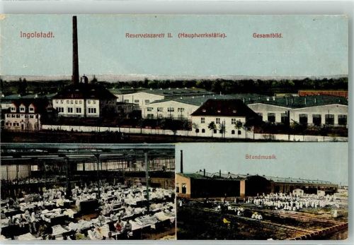 Ingolstadt 1916 Reservelazarett II. Hautwerkstätte Standmusik