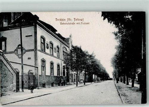 Trebbin Bahnhofstraße mit Postamt