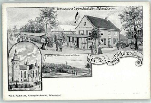 Ratingen Gasthaus zum Eckamp Kath. Kirche Aaper Wald
