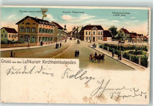 Kirchheimbolanden 1905 Theodor u. Fam. Wolff-Stift Vorstadt Alleestraße Edenbornerstraße Wolff-Park
