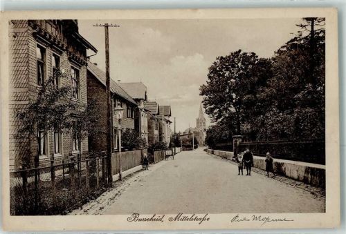 51399 W5093 Burscheid , Rheinl 1921 - Mittelstraße Ev. Kirche