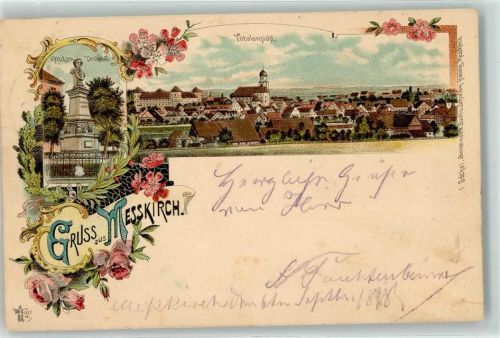Meßkirch 1898 Kreutzer Denkmal Ottmar Zieher