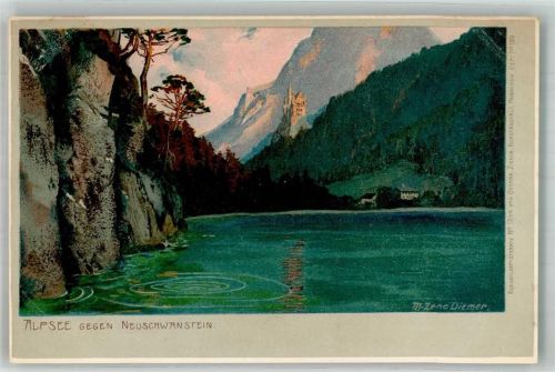 Schwangau 1899 alpsee gegen Neuschwanstein Zieher, Ottmar Nr. 1944