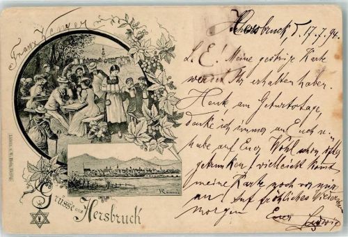 Hersbruck 1894 Gasthaus Biergarten Bierkrug