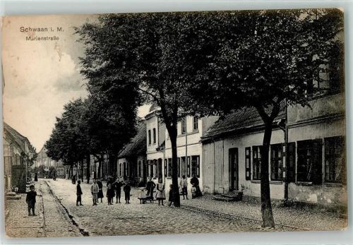 Schwaan 1909 Marienstraße Kinder