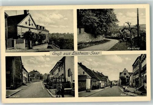 Ensheim Vereinsheim Marktweg Spitalstraße Litfaßsäule Adolf Hitlerstraße WK II
