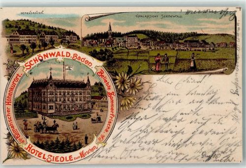 Schönwald 1898 Hotel Siedle zum Hirschen Dependancen Magariten