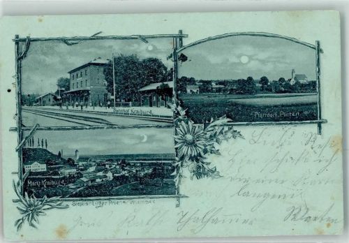 Kraiburg 1899 Bahnhof Pfarrdorf Pürte