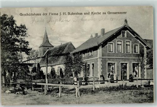 Großenmeer Geschäftshaus Firma J. H. Bakenhus Kirche