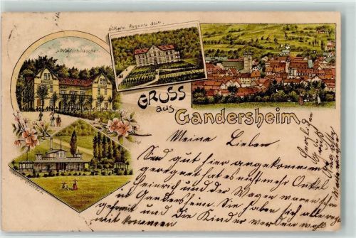 Bad Gandersheim 1898 Waldschlösschen Wilhelm Augusta Stift Sool- und Stahlbad