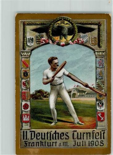 Frankfurt 1908 Wappen Turner AK