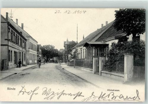 Bünde 1904 Klinikstraße Fahrrad