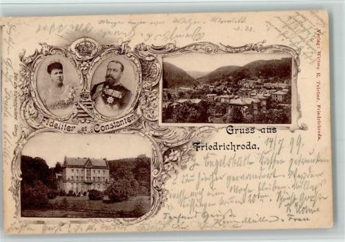 Friedrichroda Gruss aus - Besuch Adel Fedeliter et Constanten - Schloß Reinhardsbrunn