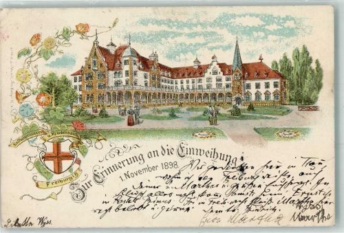 Freiburg 1898 Ev. Diakonissen u. Krankenhaus Einweihung
