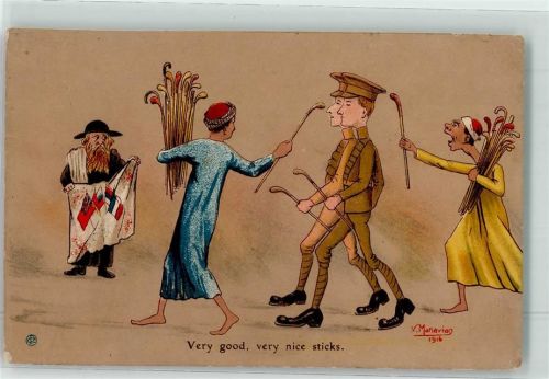 1916 Ägypten Humor 1. Serie Nr. 4 sign. Manavian WK I