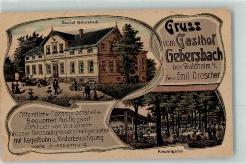 Waldheim Gasthaus Gebersbach Emil Drescher Konzertgarten